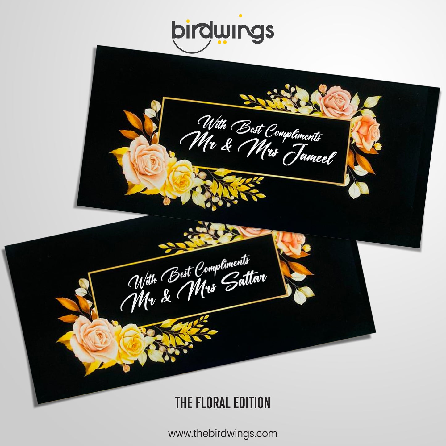 Floral Collection Name Printed Eidi Envelopes – Premium Money Envelopes Pakistan