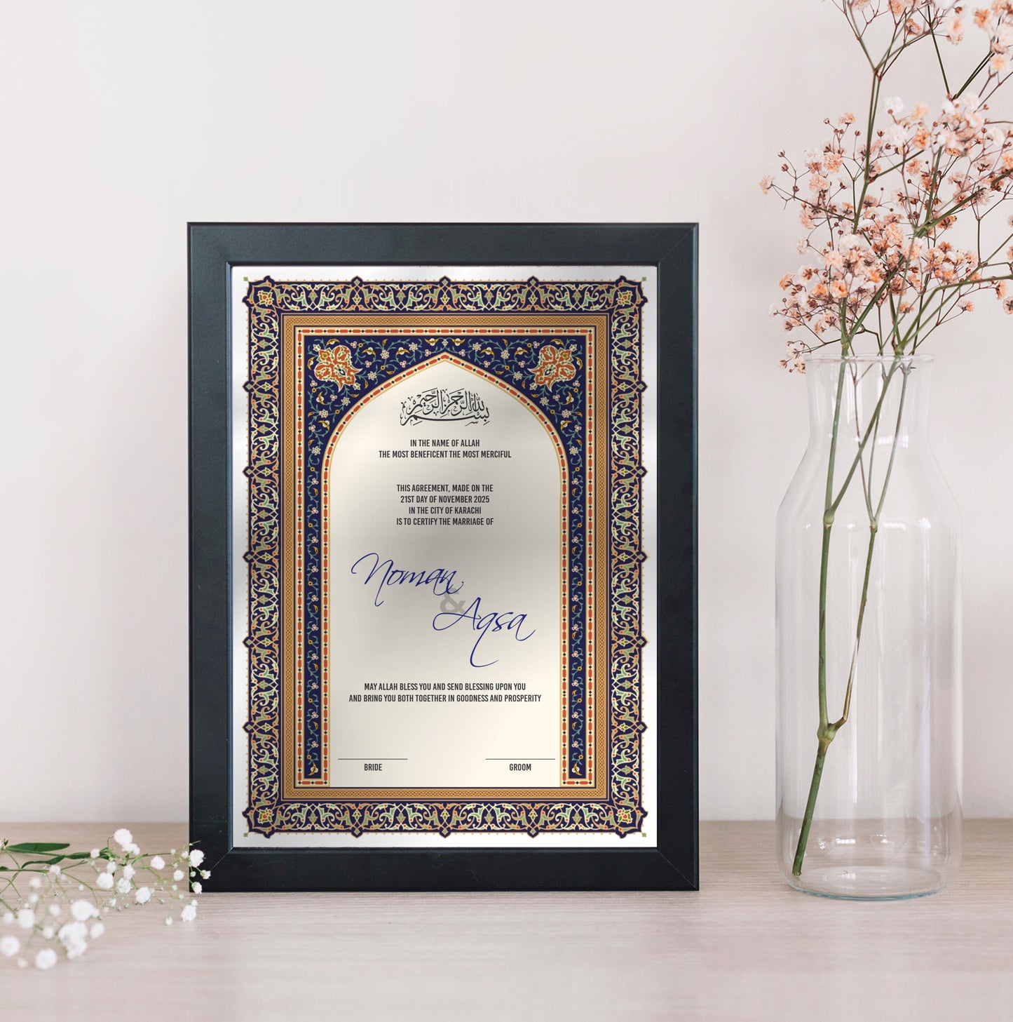 Our Nikkah Certificate | Nikkah certificate: A Memory Frame for Your Nikah + Digital Nikah Certificate | An Islamic Wedding) 102