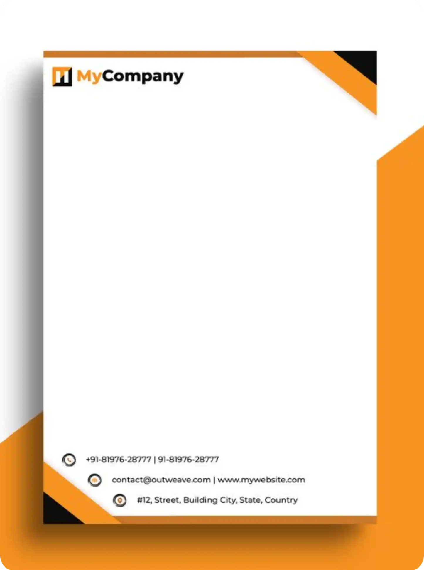 Letter Heads | Buisness Letter Head | A4 Paper | A4 Letter Head