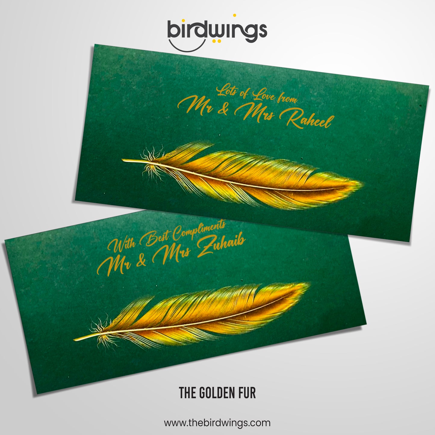 Golden Fur Collection Name Printed Eidi Envelopes – Premium Money Envelopes Pakistan